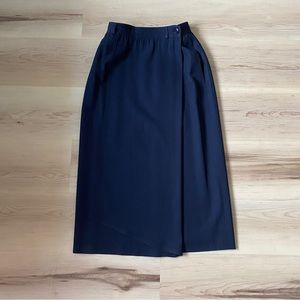 Vintage 80s Escada Wool Wrap Skirt, Size XS